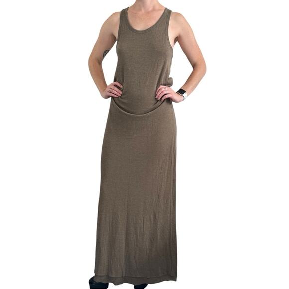 Haider Ackermann Wool Maxi Dress in Sepia size FR 36 Layered Tank - Picture 3 of 11